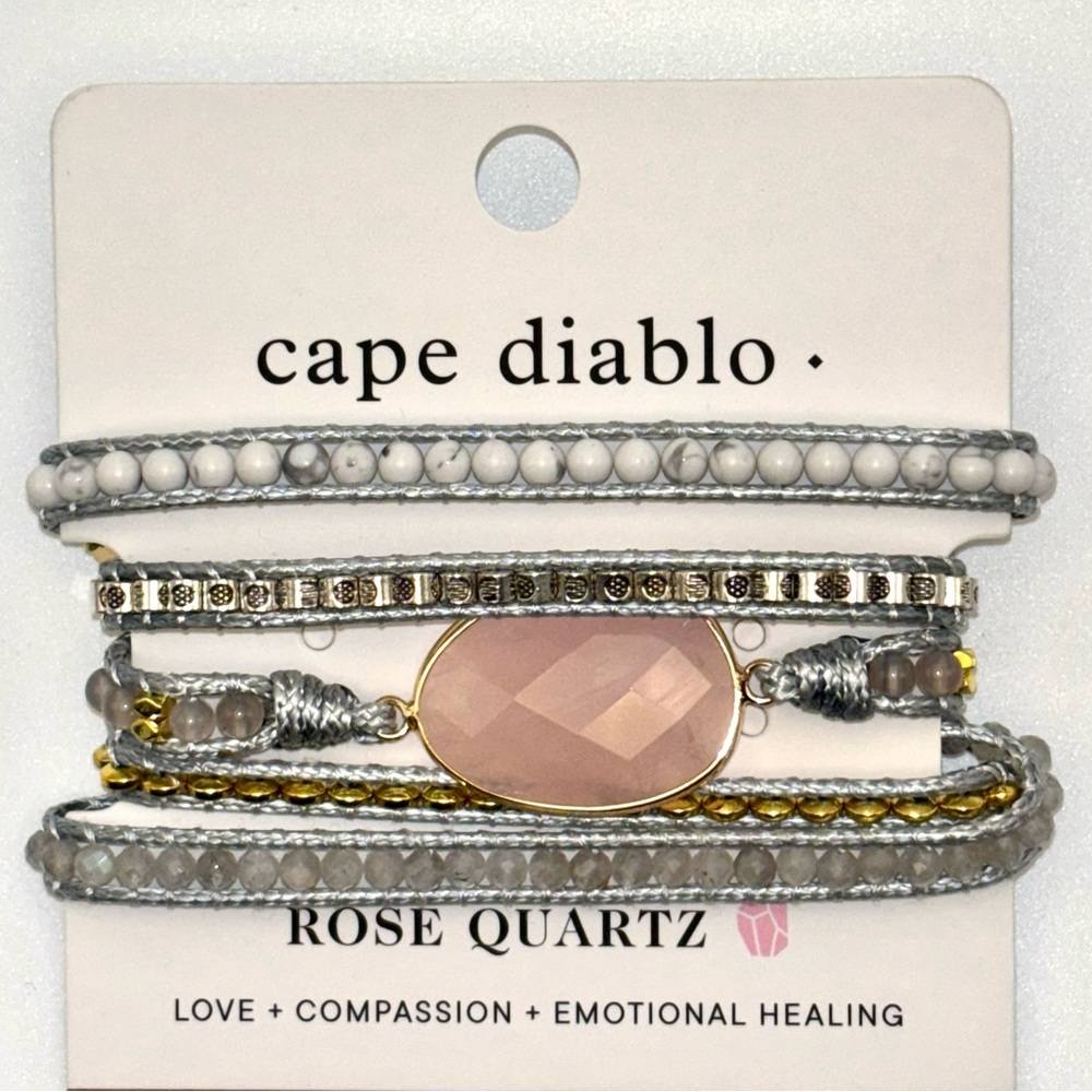 Cape Diablo Pink and Silver boho wrap bracelet